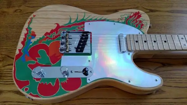 Fender Telecaster Jimmy Page Dragon body modified w free HS case