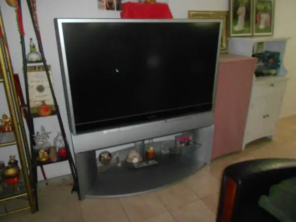 TV-Panasonic 56 with remode and stand  (like new )