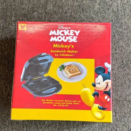 NIB Disneys Mickey Mouse Mickys Sandwich Maker #5555-03