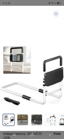 songsoso Adjustable Bed Rail for Elderly Adults: Bedside Support for Seniors, Fi