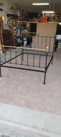 Antique cast iron bed frame