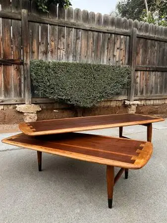 Vintage 1960’s Mid Century Modern Lane Acclaim swivel coffee table