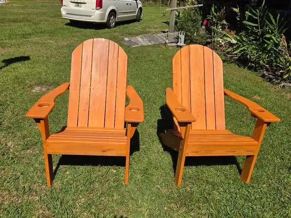 CUSTOM BUILT CYPRESS ADIRONDACK CHAIRS