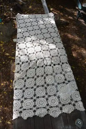 Antique Crochet Quilt, Bed spread, Table cloth