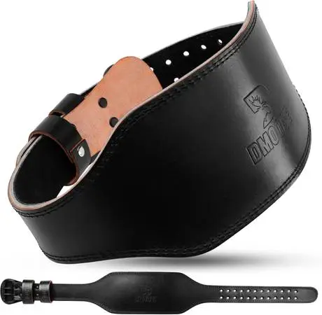 DMoose Fitness Weight Lifting Genuine Leather Belt for Men & Women 6