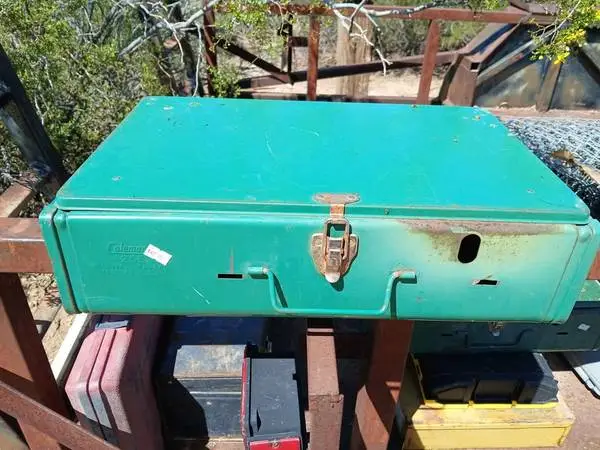 Two vintage Coleman outdoor camping grills