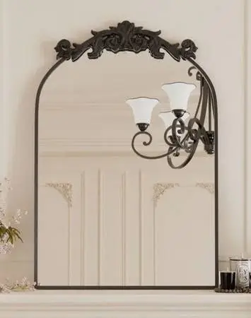 Mirror Wall Arched 19 x 30 NEW Antique Black