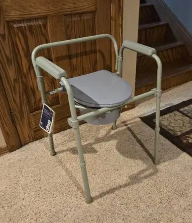 NEW: Drive Medical Steel Folding Bedside Commode-Toilet