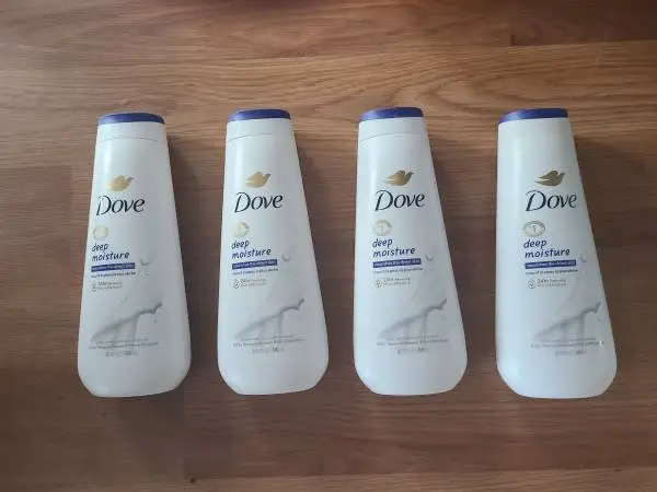 Four Brand New Dove Deep Moisture Body Wash 23 oz.
