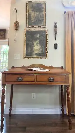 Antique Walnut Writing Desk / Library Table