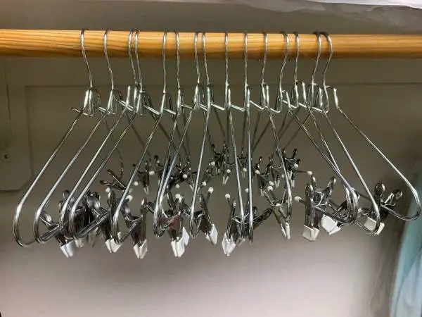5 Stainless Steel Clothes Hangers for Suits/Skirts/Slacks