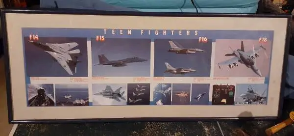 Jet Fighters USAF framed poster