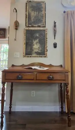 Antique Walnut Writing Desk / Library Table