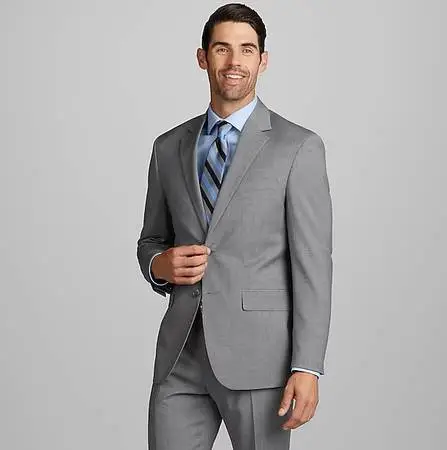Jos. A. Bank Tailored Fit Wool Solid Jacket, Mid Grey, Size 41 Regular