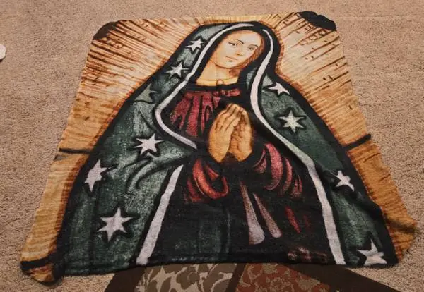 Our Lady Of Guadalupe Plush Blanket - Blessed Mother Virgin Mary