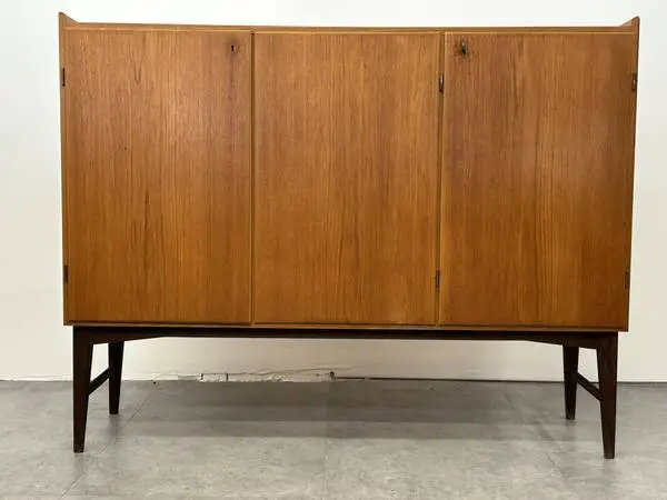 Mid Century Swedish Teak Credenza Gentlemans Cabinet Chest