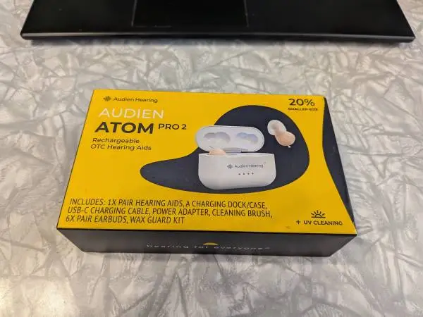 Audien Atom Pro 2 over-the-counter rechargeable hearing aid