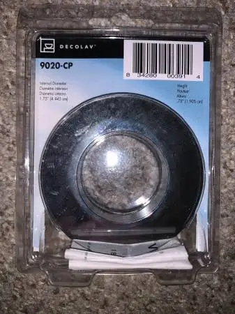 [New] Decolav 9020-CP Mounting Ring, Chrome Polished