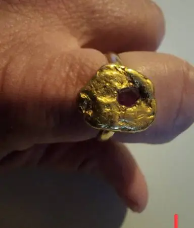 Vintage 24k gold nugget ring