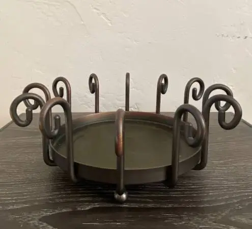 Vintage Large Size Bronze Candle Holder
