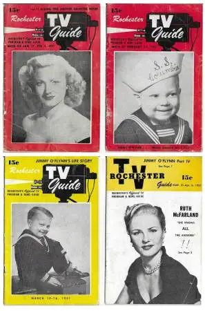 31 Issues of local Rochester TV guides (1951 - 1952)