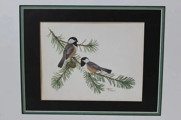 ==4 Vintage Songbird Unframed Lithographs By Sherm Pehrson
