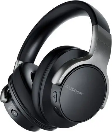 Ausdom ANC8 Active Noise Cancelling Bluetooth Over Ear Headphones, NEW