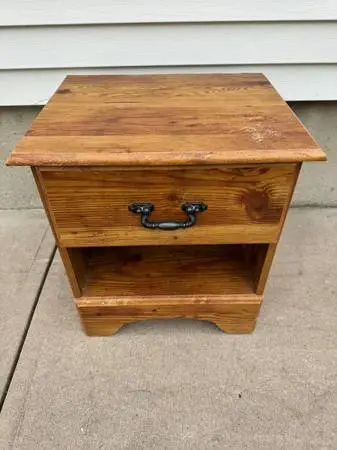 Household Wooden Nightstand End Table