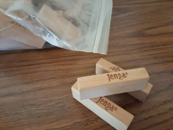 Jenga game, wood