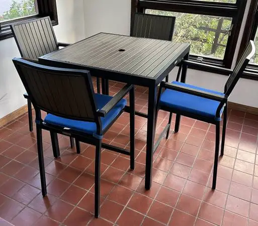 Crate & Barrel 5-Piece Counter Height Patio Dining Set – Sunbrella