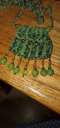 Bead knitted pendant bag necklaces - $50 (Medford)