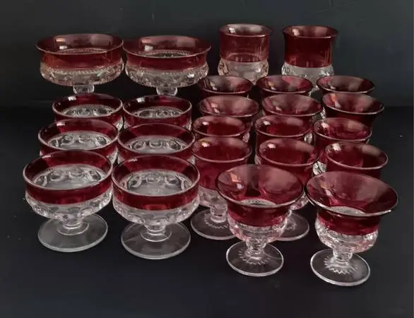 Vintage Kings Crown Ruby Glasswear