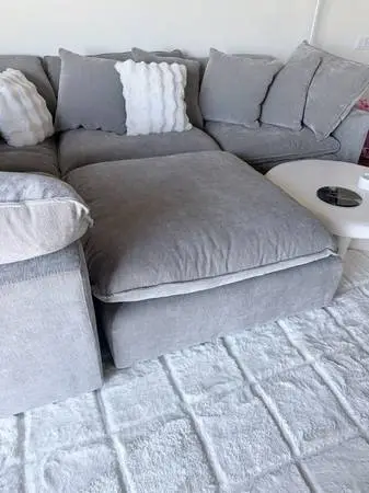Ottoman from Costco - Aiden and Ivy Sereen Fabric Modular Sectional