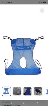 JGKwong Universal Full Body Mesh Lift Sling with Commode Opening,Polye