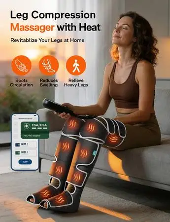 Full Leg Massager with Heat and Compression - NEW