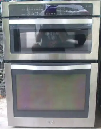 Whirlpool stainless steel built-in microwave/oven combo