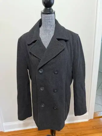 American Eagle Men’s Gray Wool Peacoat (MEDIUM) — NEW with tags!