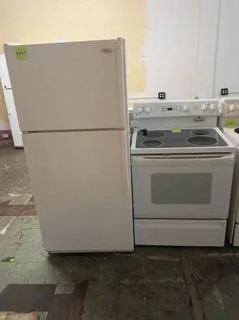 Whirlpool refrigerator & GE electric stove