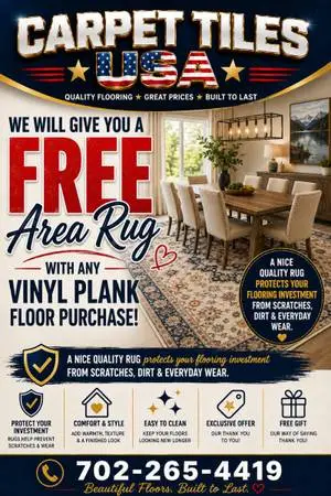 Free area rug with flooring purchase