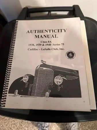 Cadillac Authenticity Manual 1938-40