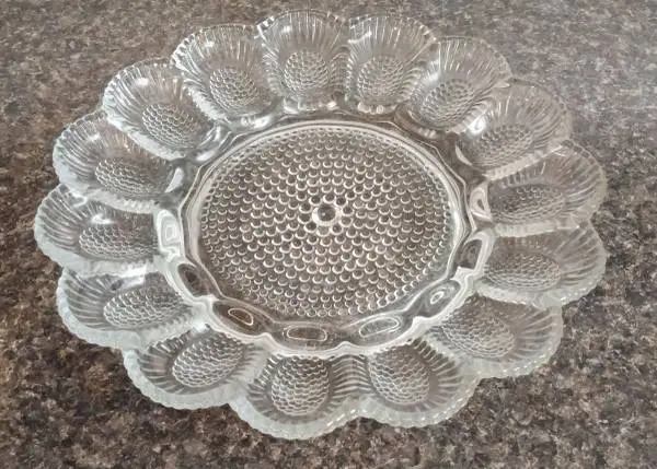 Vintage Indiana Glass Deviled Egg Tray