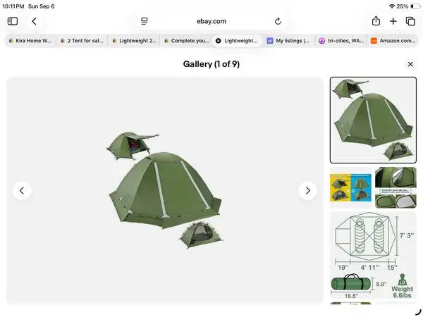 Clostnature Lightweight 2-Person Backpacking Tent - 4 Season Ultraligh
