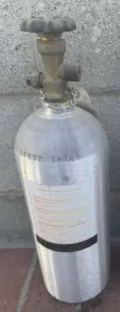 Empty 5 lb CO2 aluminum tank