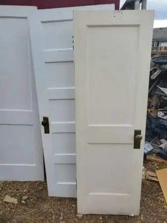 2 panel solid wood interior door