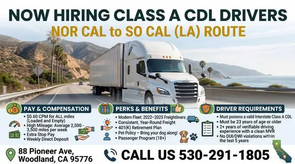 NorCal to South Cal _ OTR Driver Position