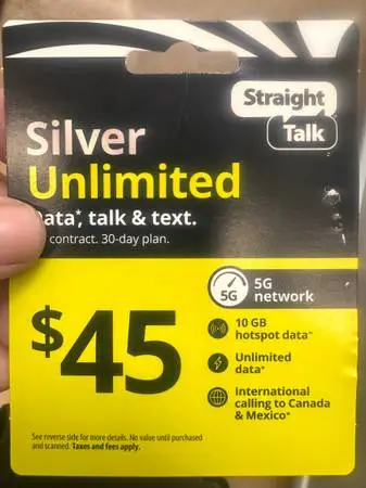 Straight talk service card 45 best offer?