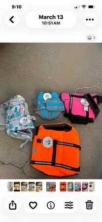 New pet life jackets