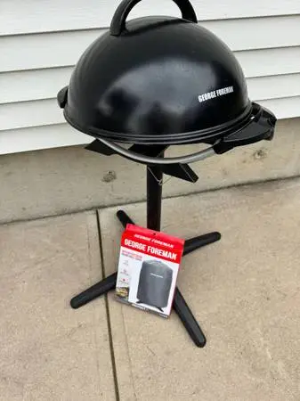 Outdoor And Indoor George Foreman Barbecue Grill With Cover