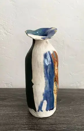 Vintage Hand-Built Ceramic Vase