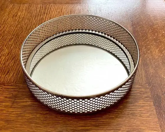 Round Mirrored Tray